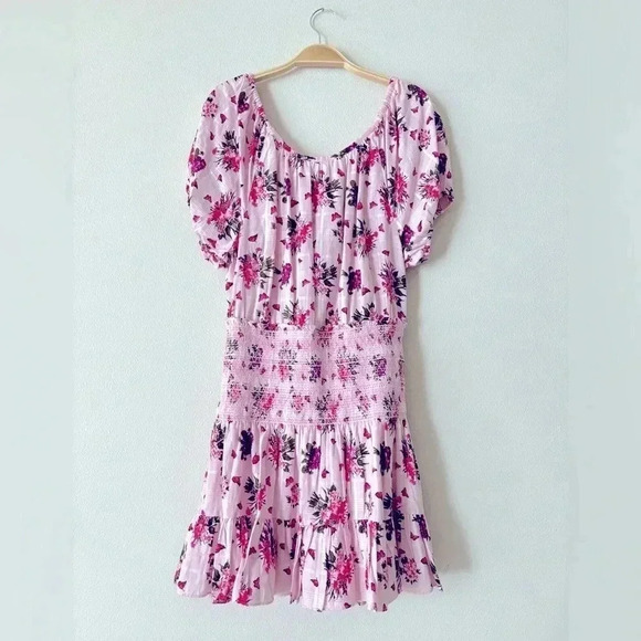 NWOT LoveShackFancy Spritz Dress in Rosemary Mauve Pink Floral Cottagecore Large - Picture 5 of 10